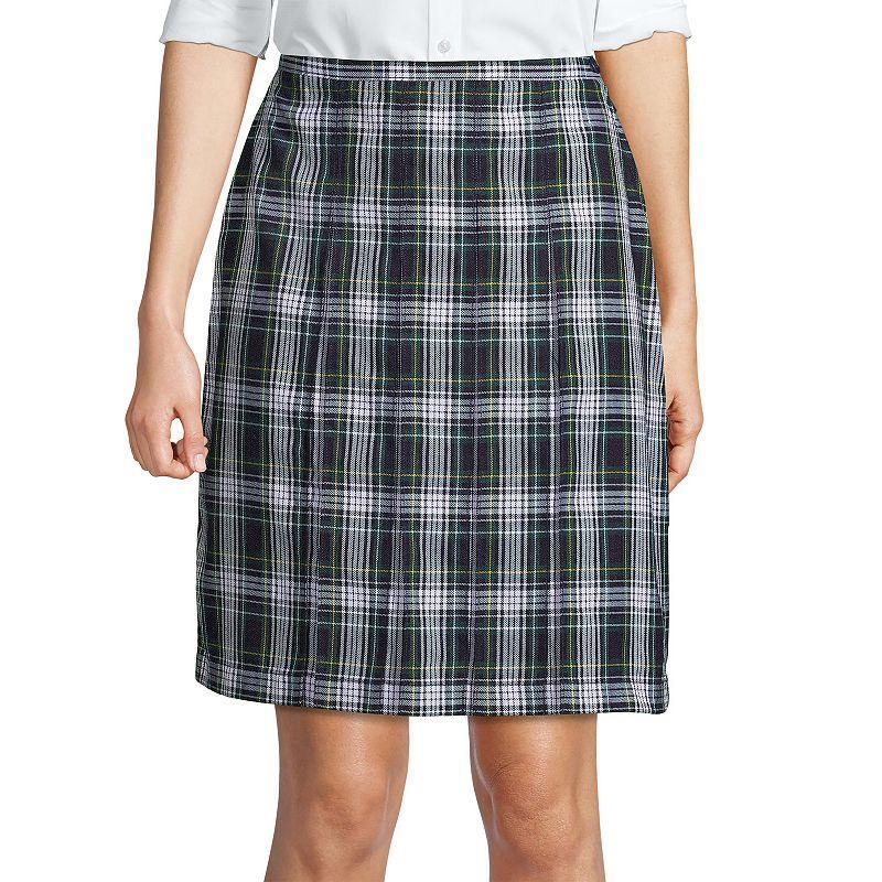 Womens Lands End School Uniform Plaid Box Pleat Skirt Product Image