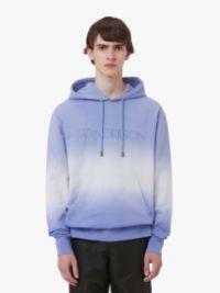 GRADIENT HOODIE WITH LOGO EMBROIDERED in purple | JW Anderson US  Product Image