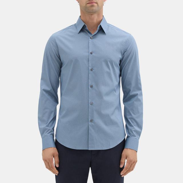 Dotted Cotton Tailored Shirt | Theory Outlet Product Image