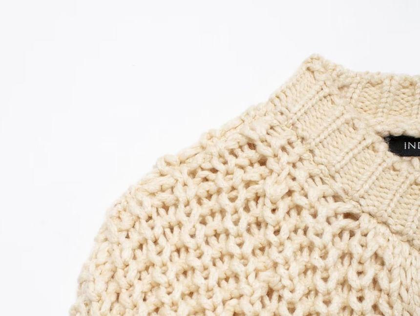 Plain Pocket Detail Chunky Knit Cardigan Product Image