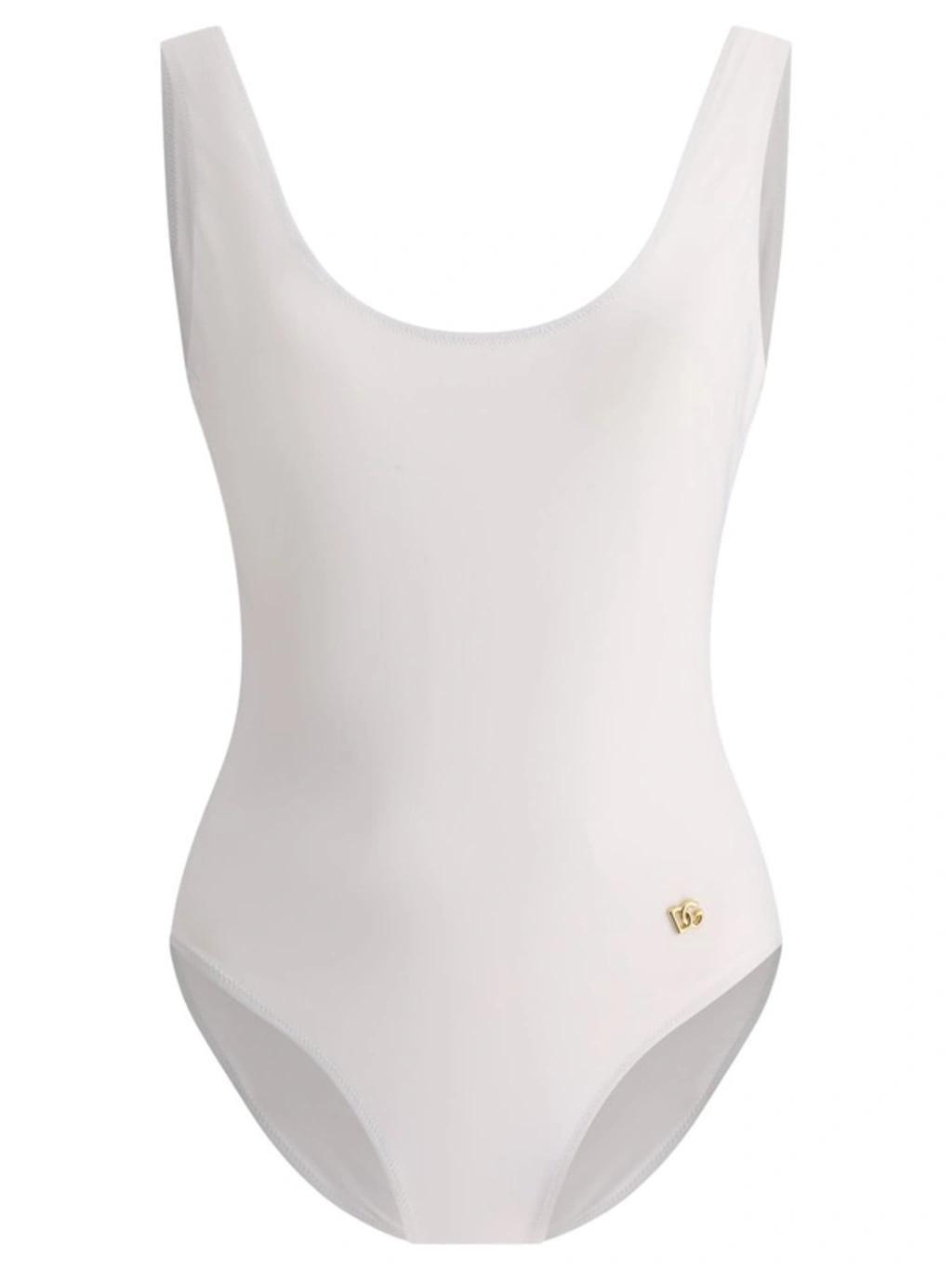 Swimsuit With Logo In White Product Image