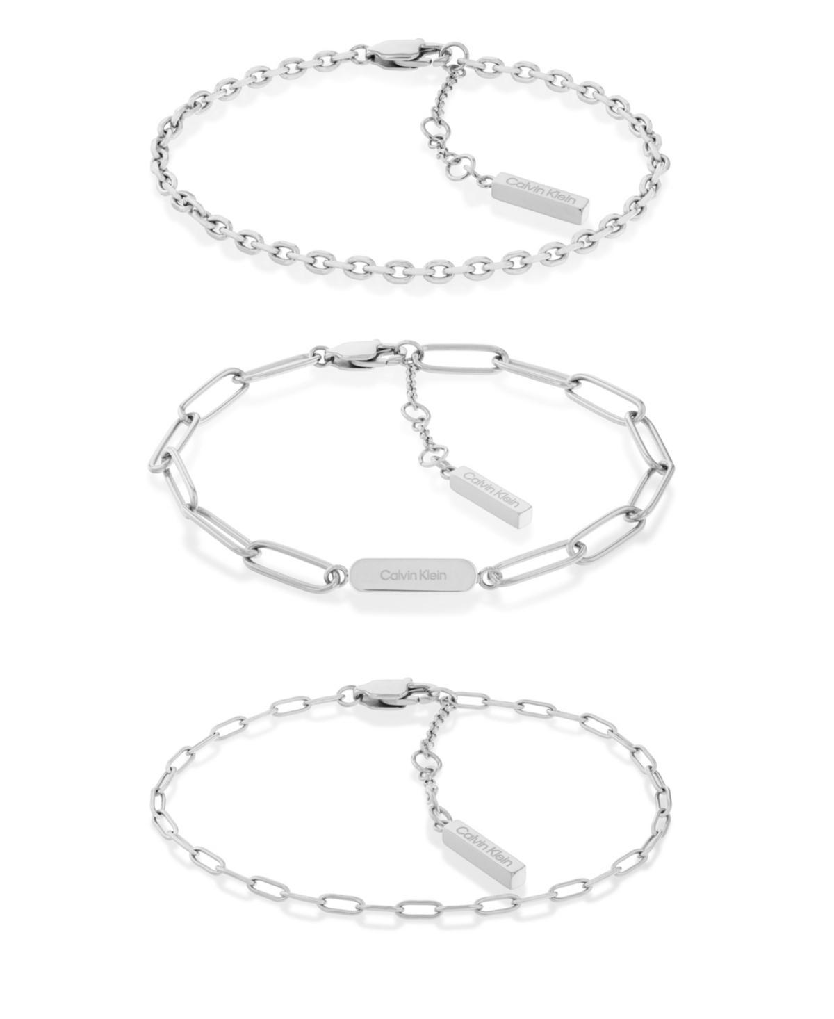 Calvin Klein Womens Stainless Steel Chain Bracelet Gift Set, 3 Piece Product Image