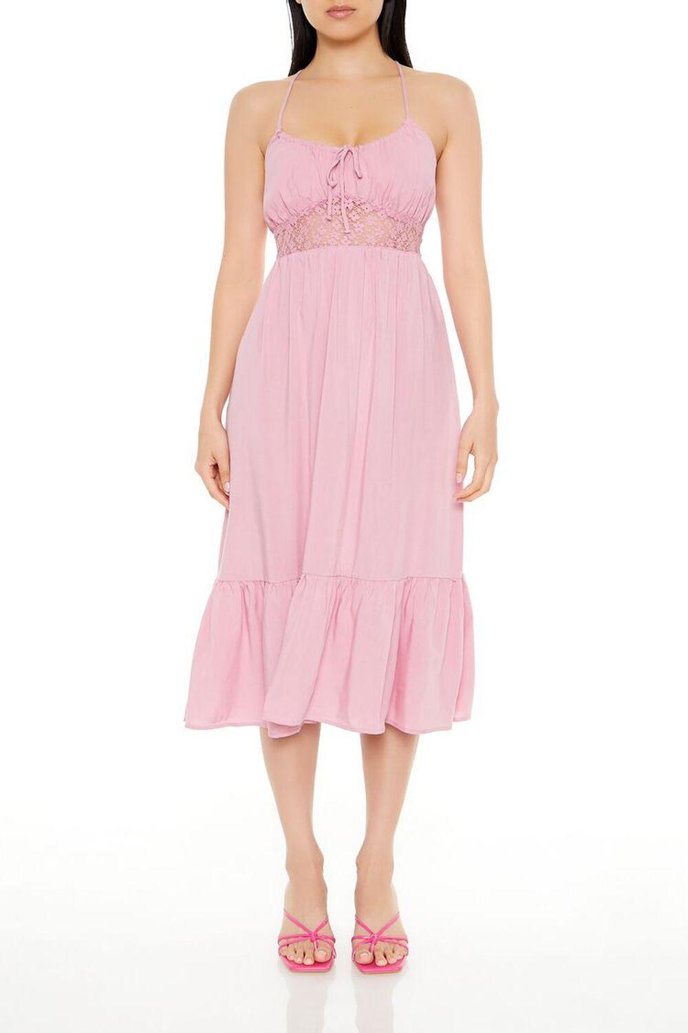 Lace Crisscross Cami Midi Dress | Forever 21 Product Image