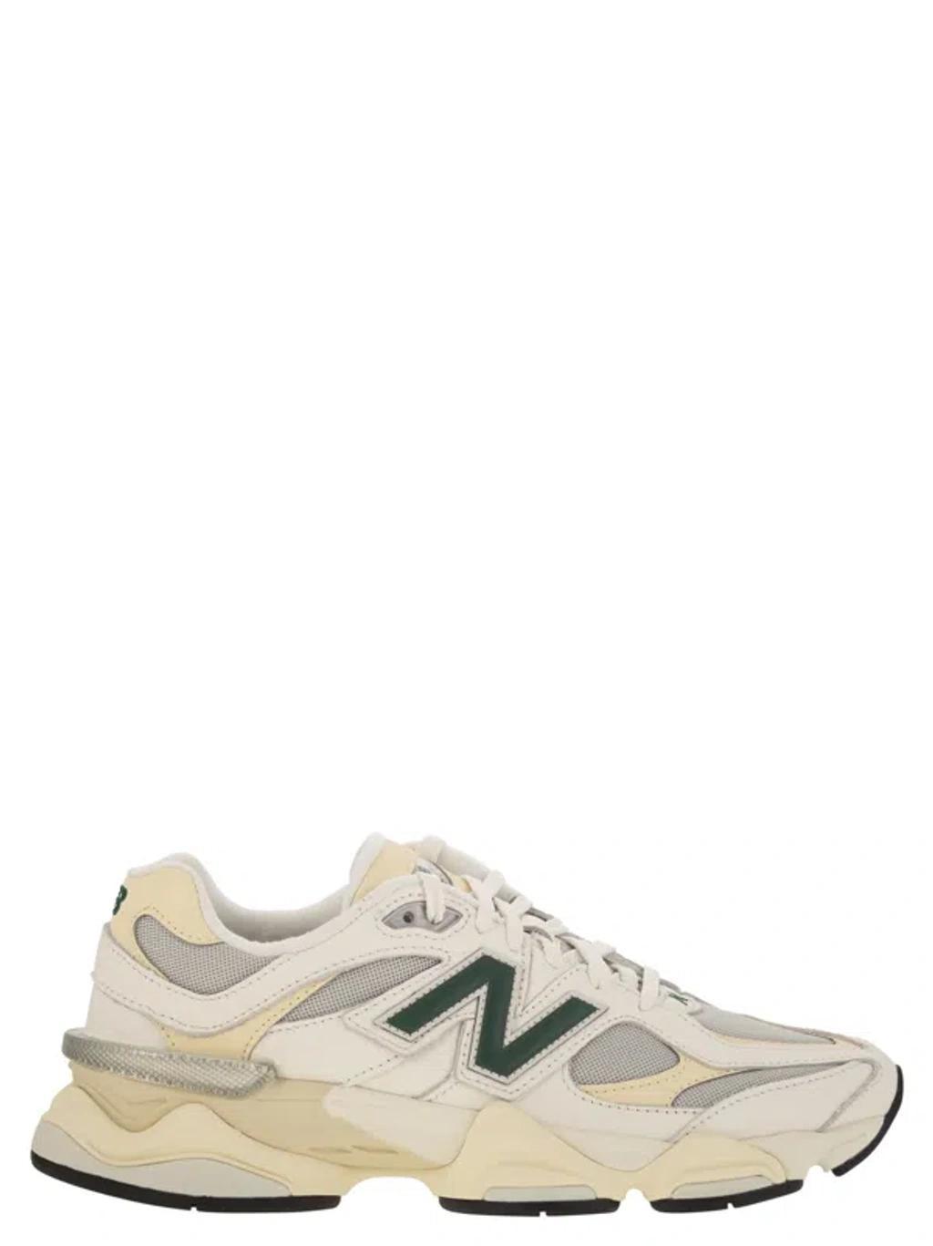 NEW BALANCE Unisex 9060 Sneakers In White/green/beige Product Image