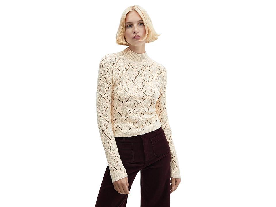 MANGO Piqui Sweater (Ecru) Women's Sweater Product Image