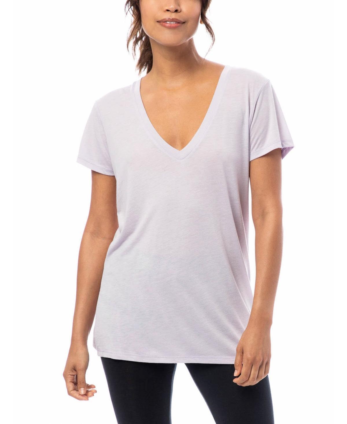 Alternative Apparel Slinky Jersey Womens V-Neck T-Shirt Product Image