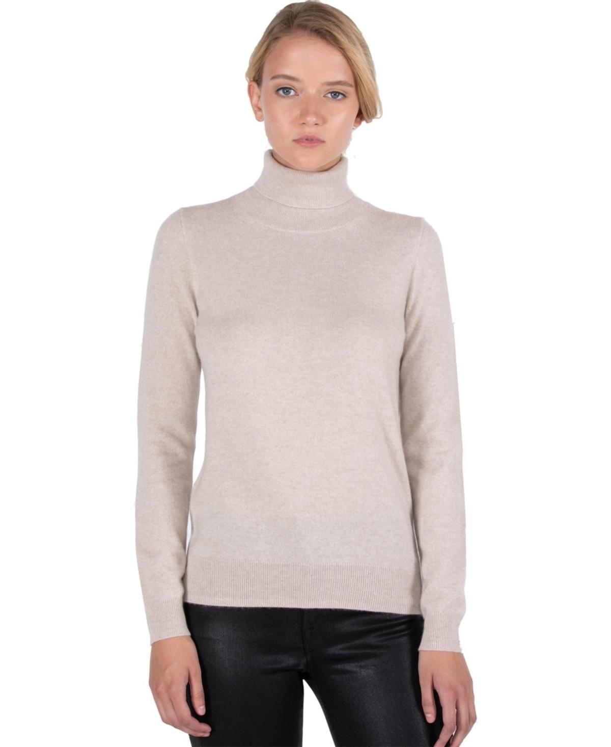 Jennie Liu Womens 100% Pure Cashmere Long Sleeve Turtleneck Pullover Sweater Product Image