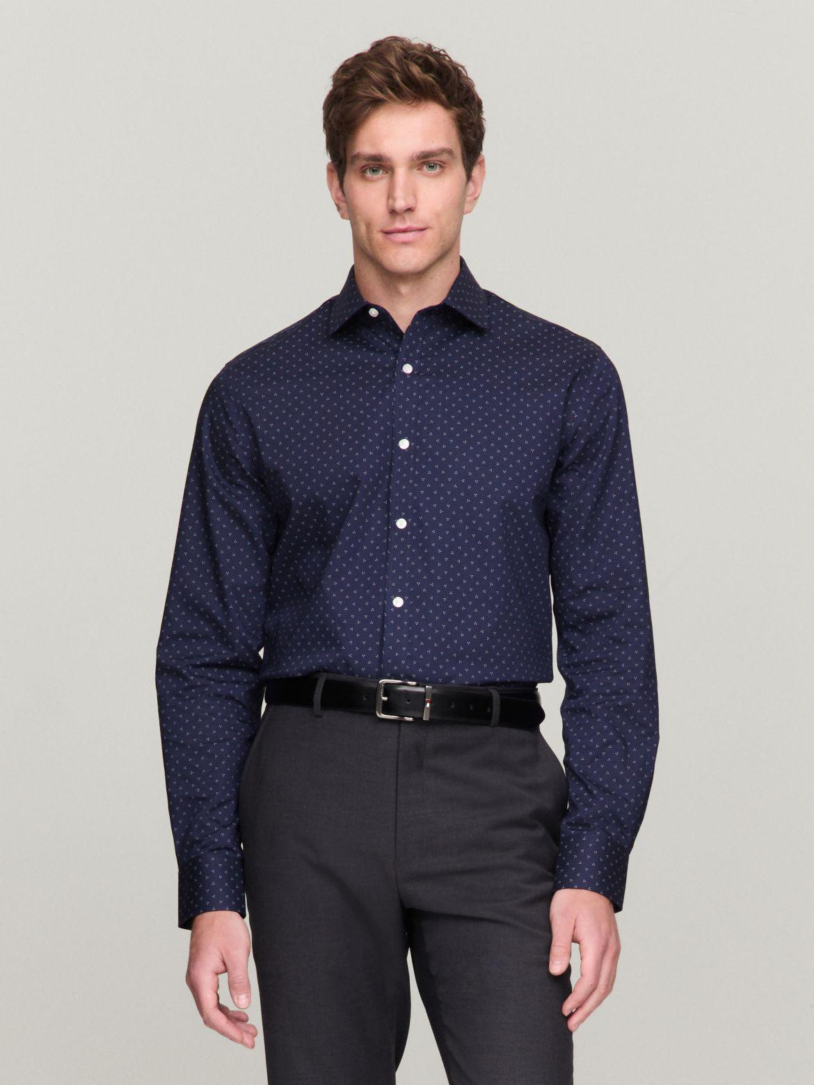 Tommy Hilfiger Men's Slim Fit THFlex Print Dress Shirt Product Image