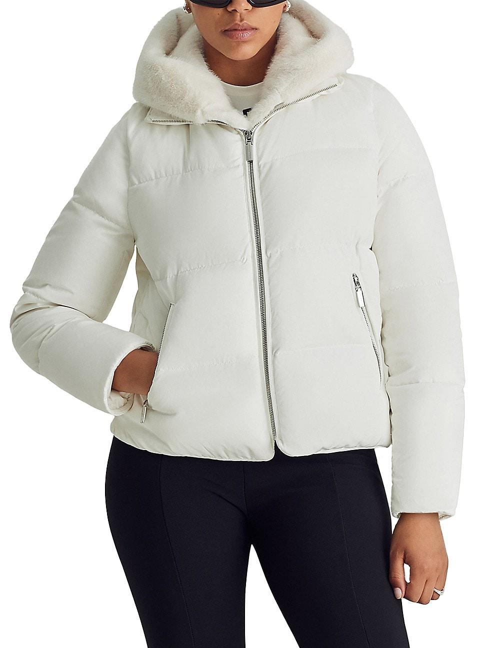 Womens Nicola Faux-Fur-Lined Puffer Jacket Product Image