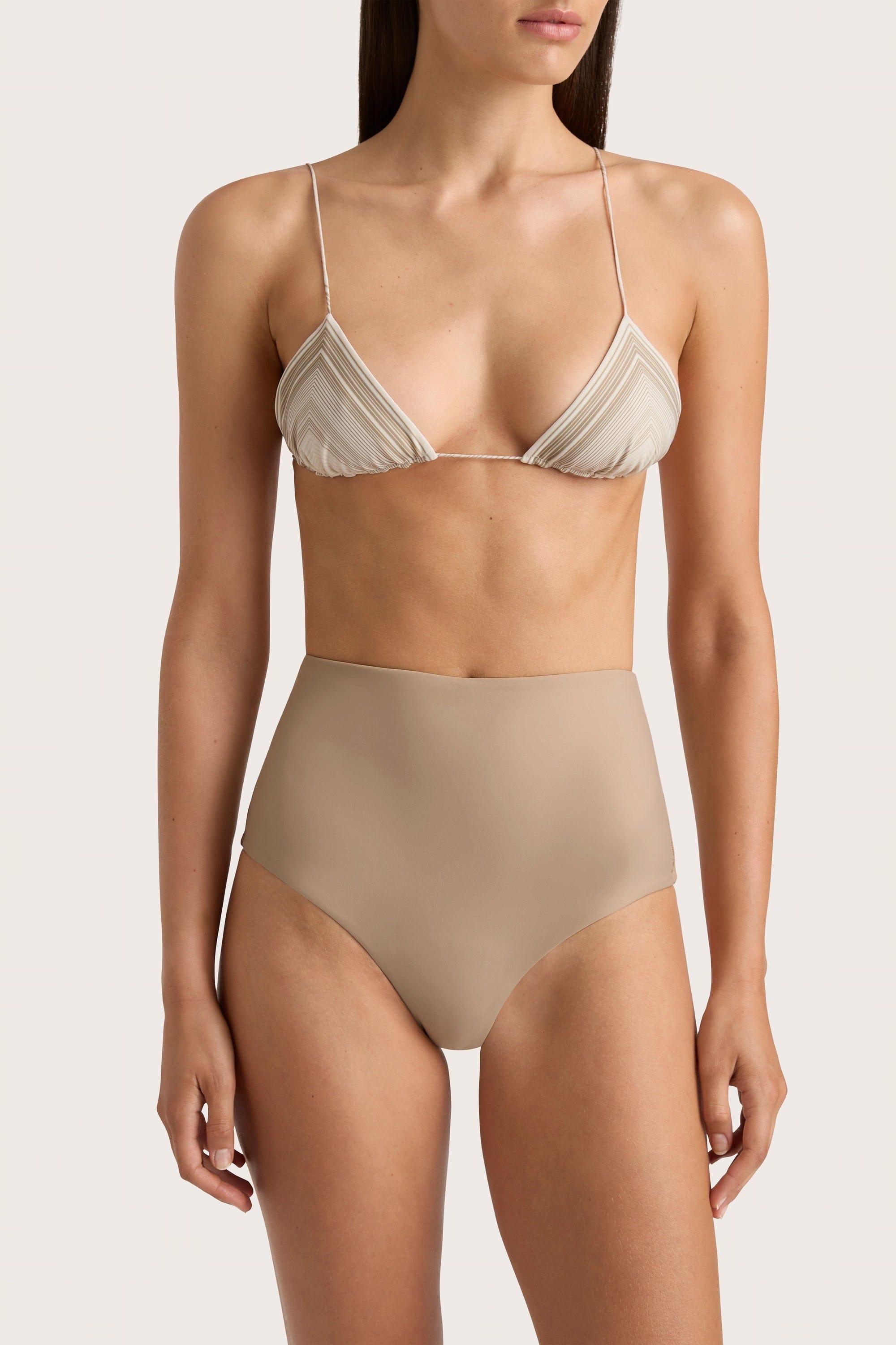 Jean Swim Top Futura Stripe Taupe - Final Sale Product Image