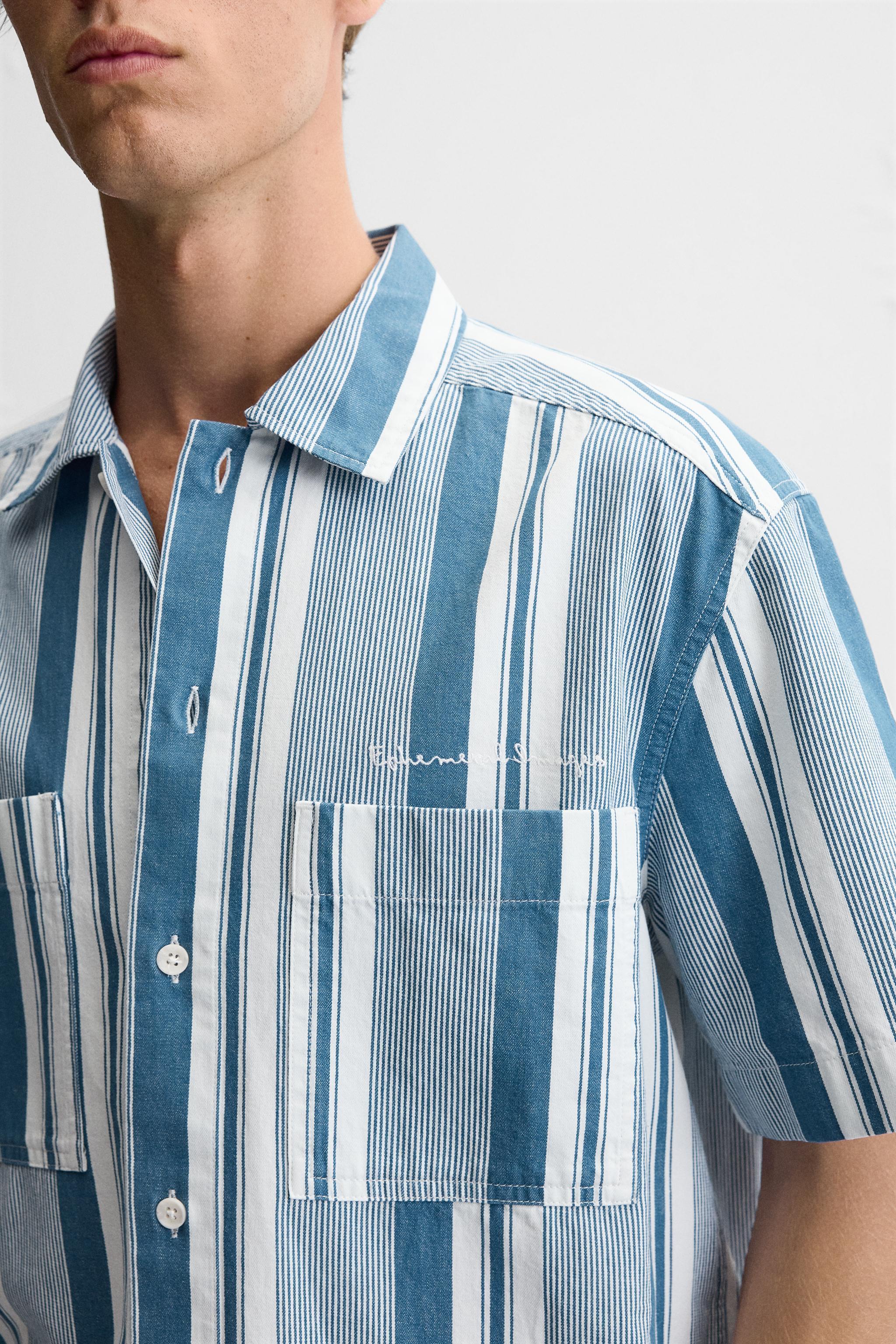 TEXTURED STRIPED SHIRT Product Image