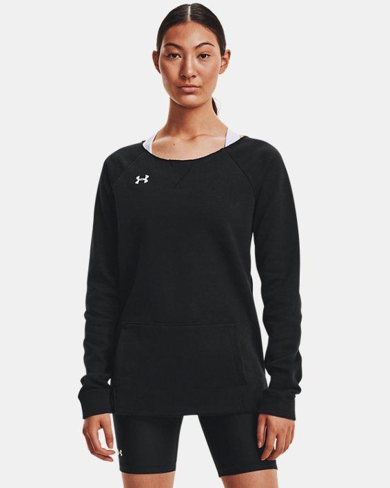 Women's UA Hustle Fleece Crew Product Image