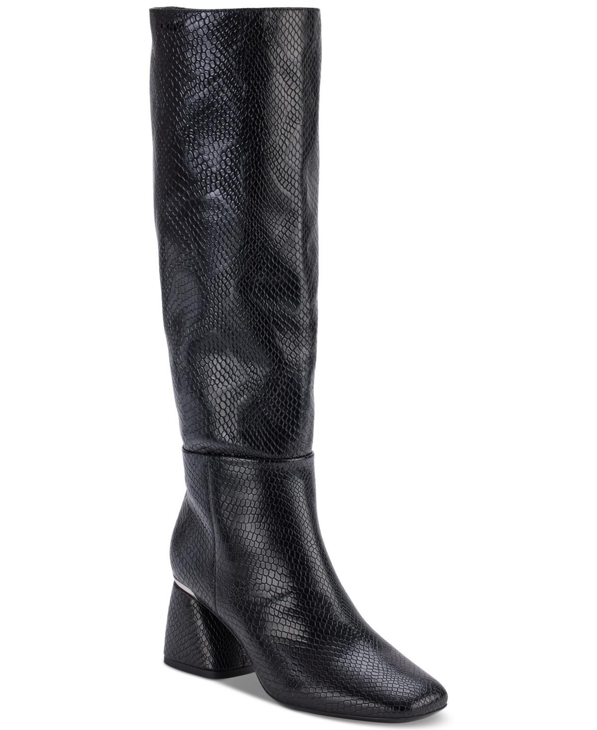 Dkny Womens Cana Block Heel Knee High Dress Boots Product Image