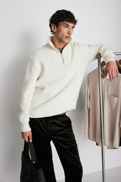 Regular Fit Half-Zip Sweater Product Image