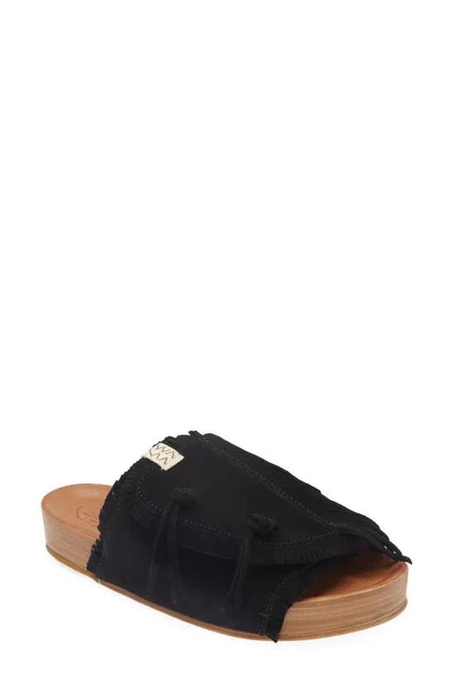 VISVIM Christo Folk Slide Sandal In Black Product Image