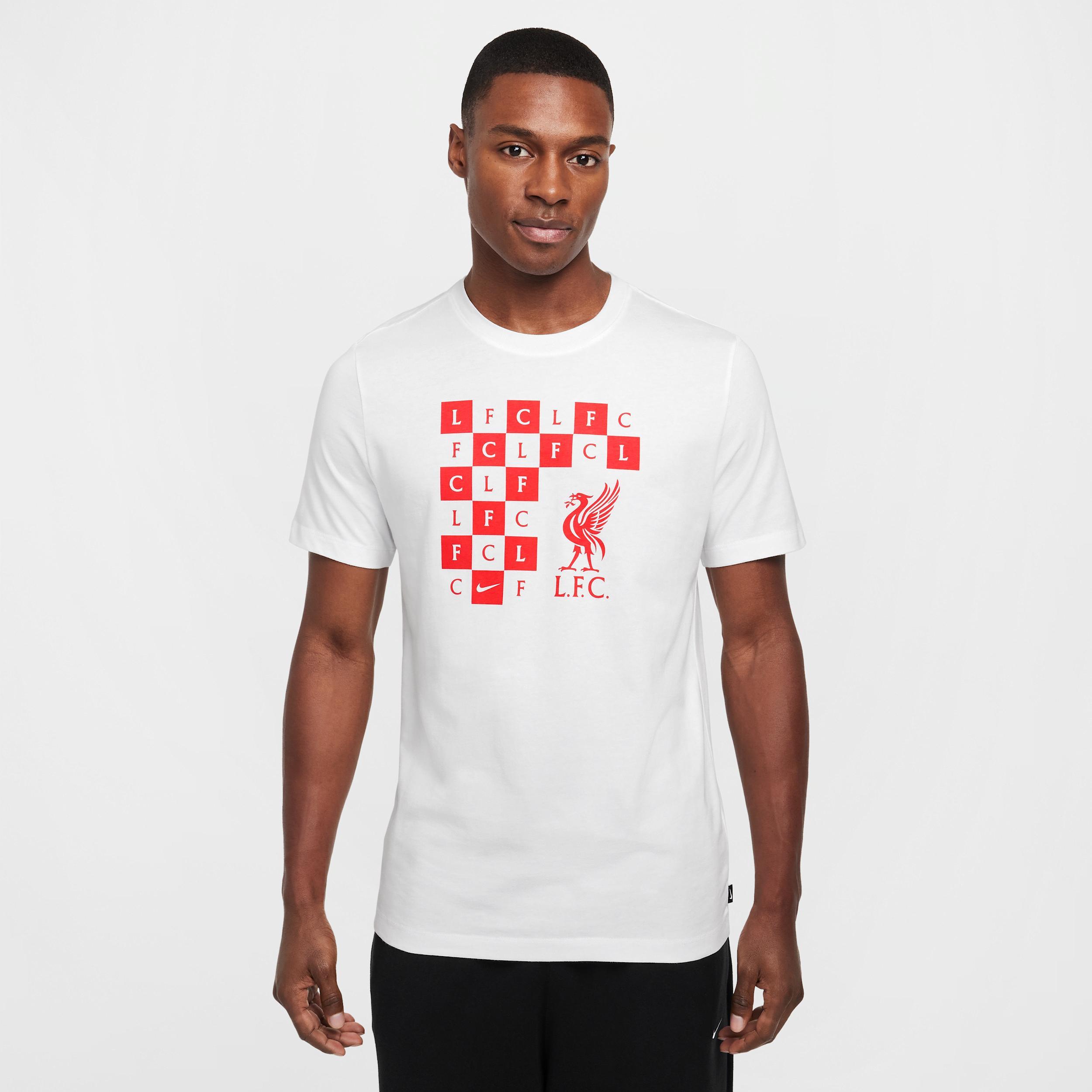 Liverpool FC Men's Nike Soccer Checkered T-Shirt Product Image