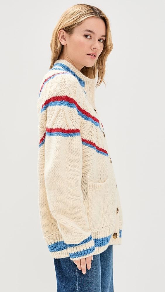 MOTHER The Mock Neck Button Cardigan | Shopbop Product Image