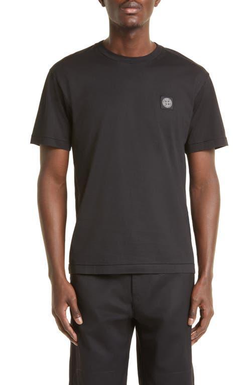 Stone Island Logo Patch Cotton T-Shirt Product Image