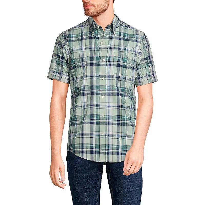 Mens Lands End Traditional-Fit No-Iron Button-Down Sport Shirt Product Image