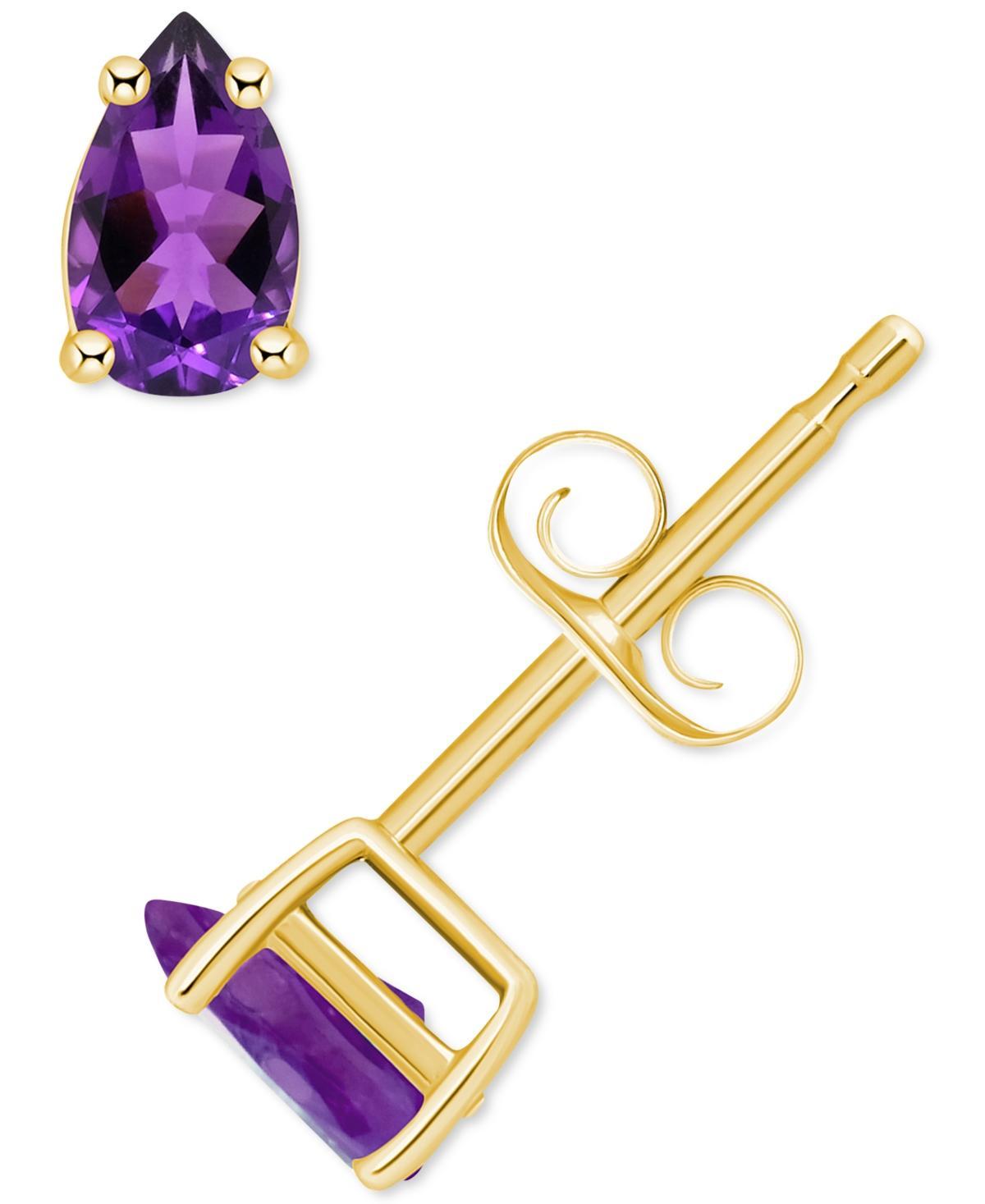 Amethyst Pear Stud Earrings (3/8 ct. t.w.) in 14k Gold Product Image