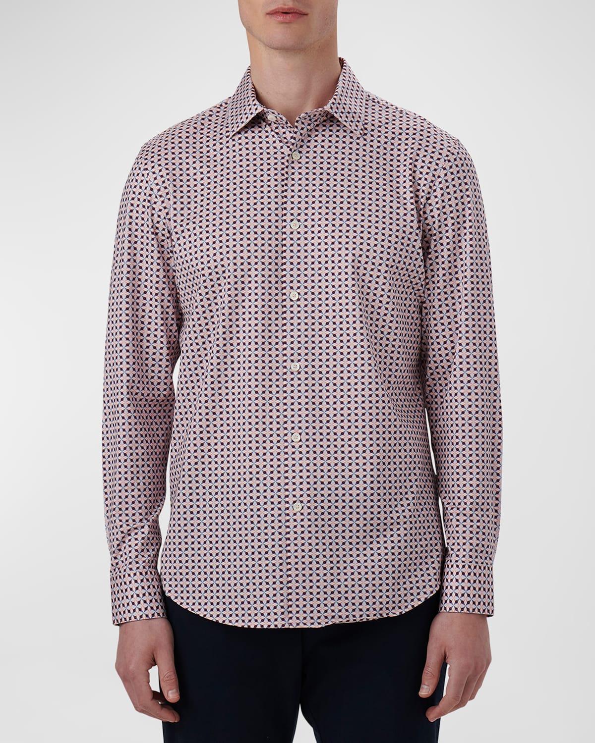 Mens James Ooohcotton Geometric-Print Sport Shirt Product Image