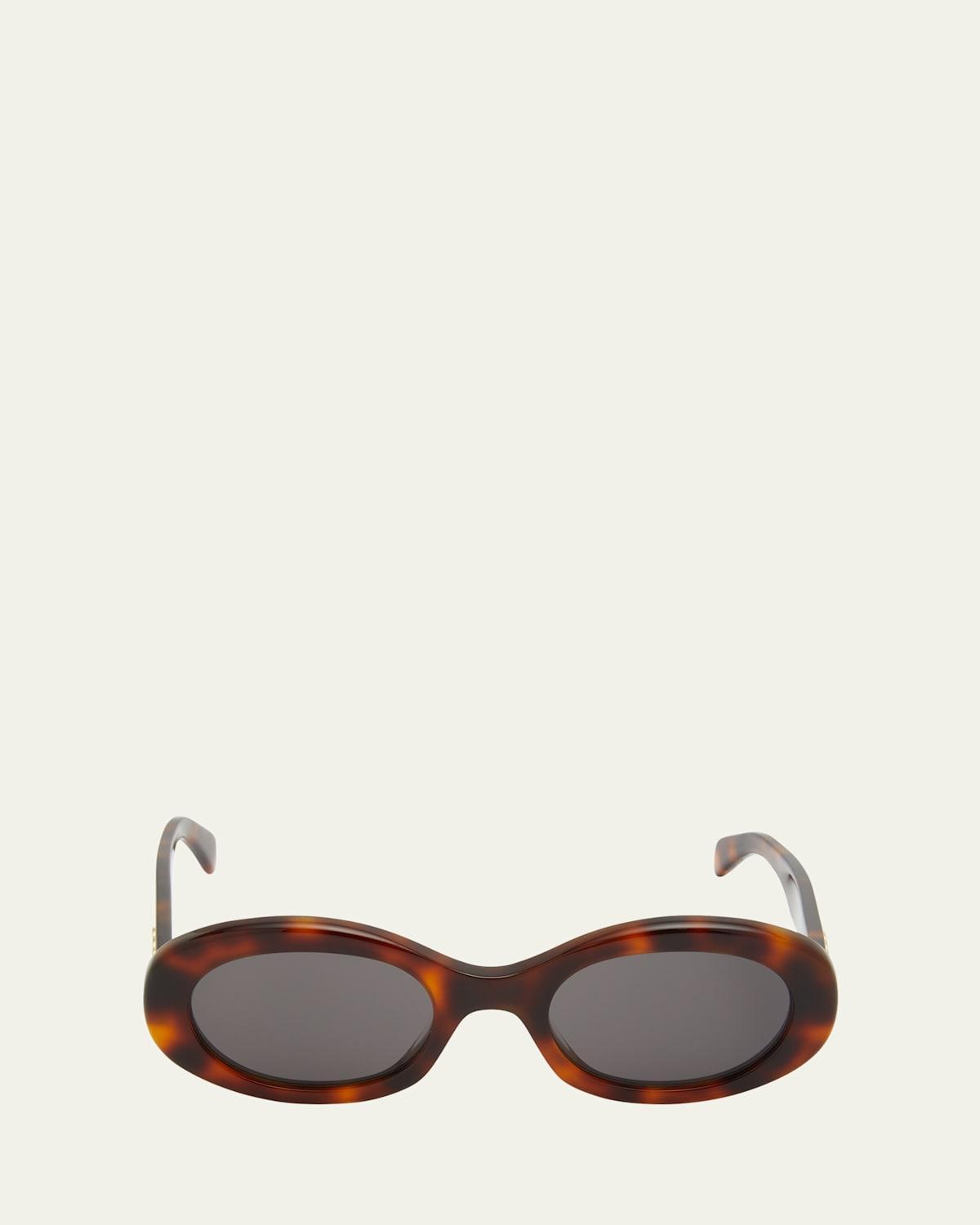 Triomphe Logo Oval Acetate Sunglasses Product Image