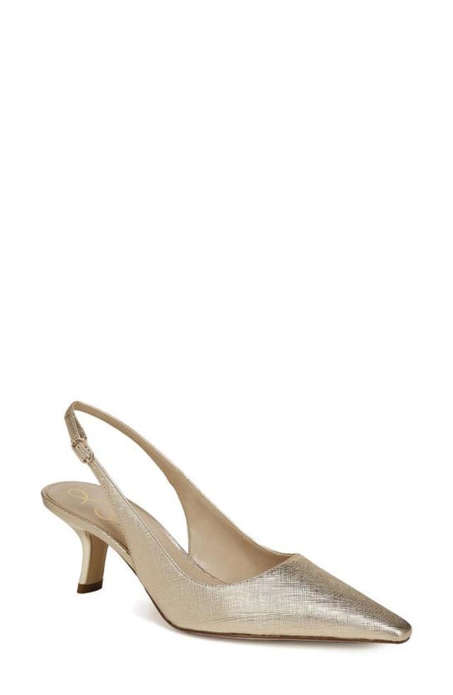 SAM EDELMAN Bianka Slingback Pump In Gold Leaf Product Image