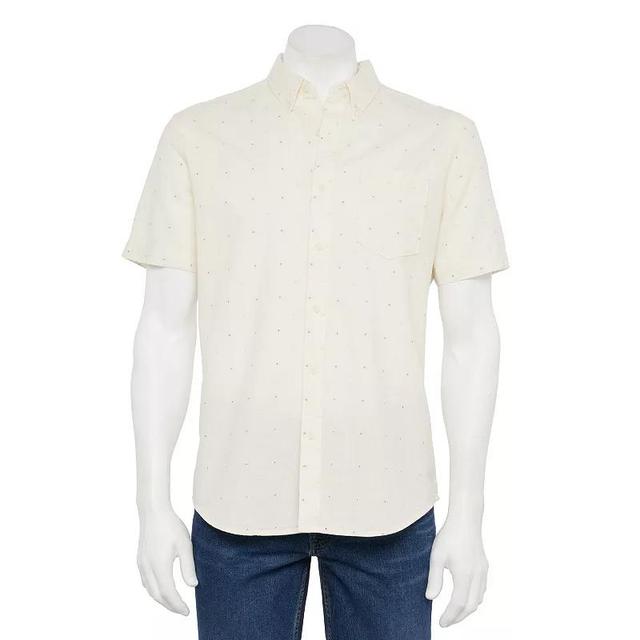 Mens Sonoma Goods For Life Short Sleeve Perfect Length Button Down Shirt Product Image