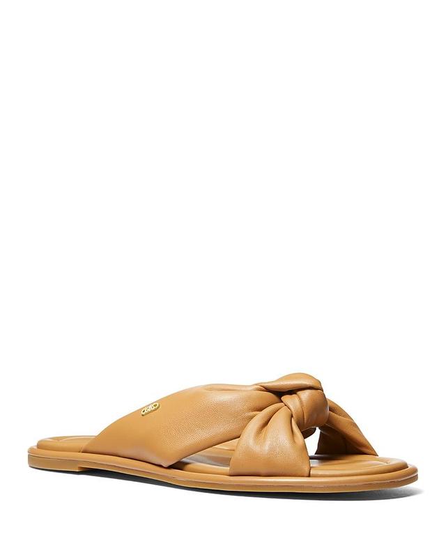 Michael Michael Kors Womens Elena Knotted Strap Slide Sandals Product Image