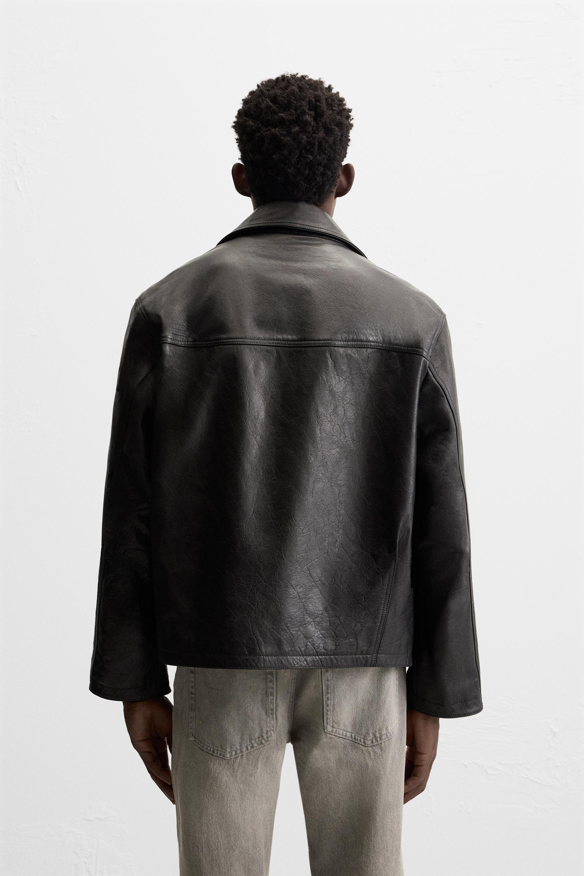 POCKET LEATHER PARKA Product Image