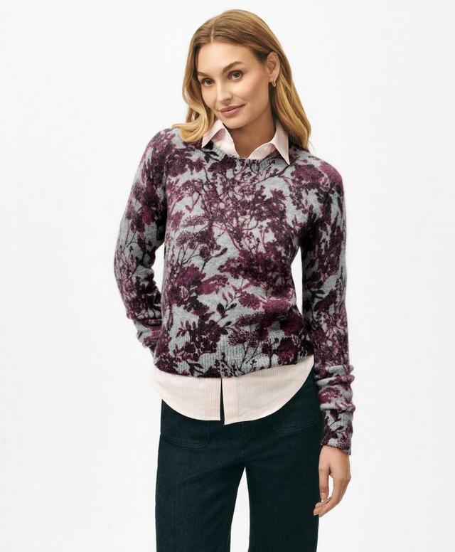 Brushed Sweater in Floral Alpaca-Wool Blend Product Image