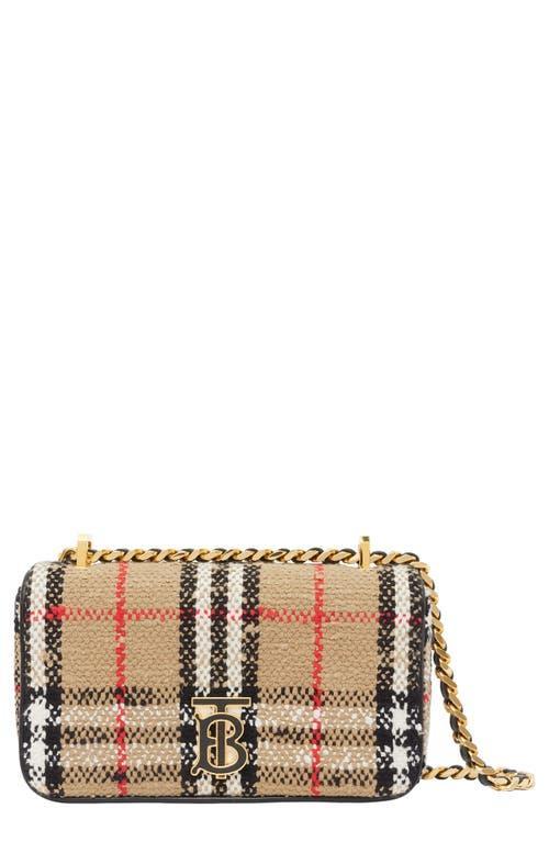 burberry Mini Lola Woven Check Crossbody Product Image