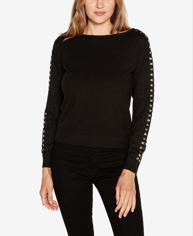 Belldini Black Label Womens Embellished Boatneck Sweater Product Image