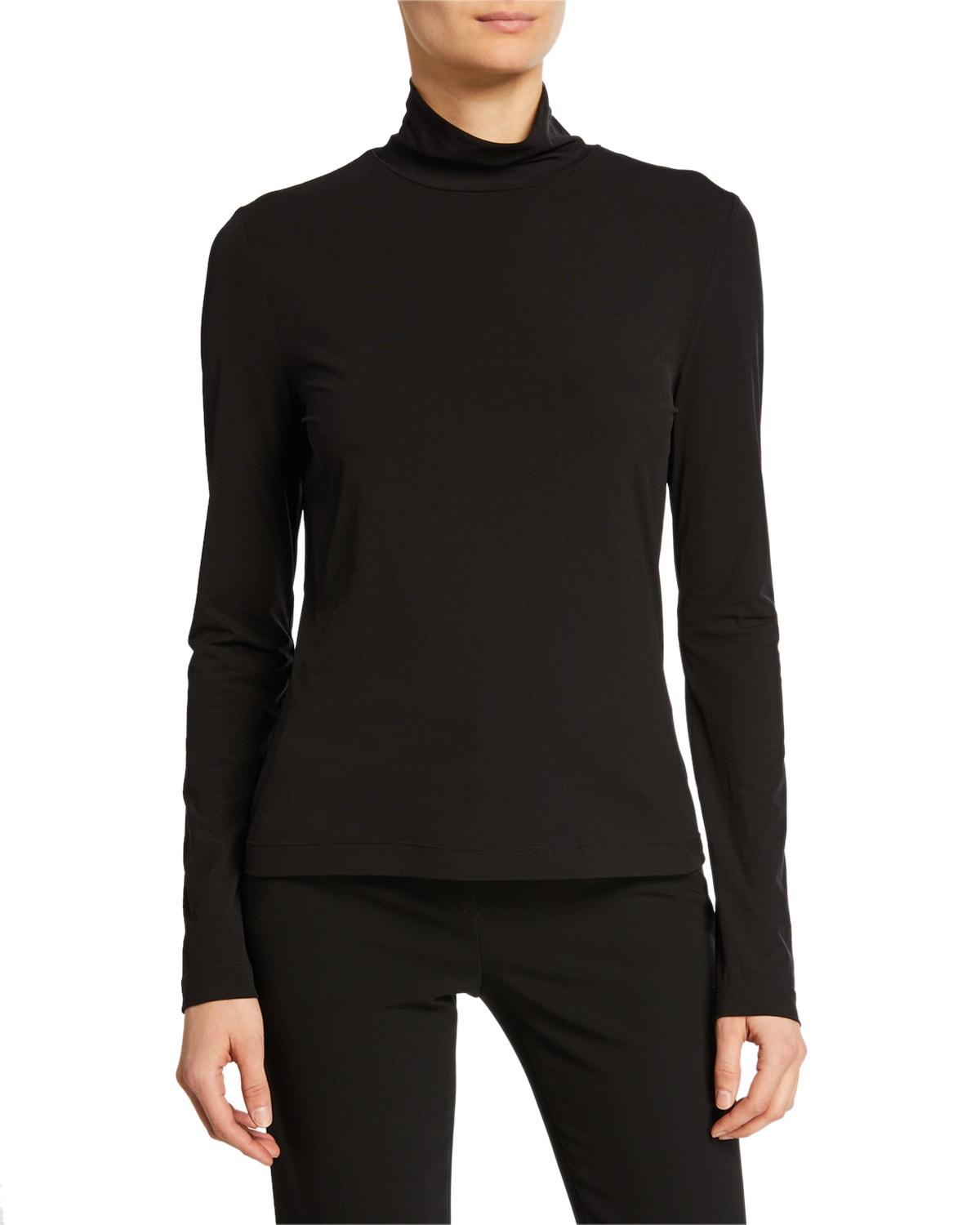 St. John Collection Nuda Fine Jersey Turtleneck Top Product Image