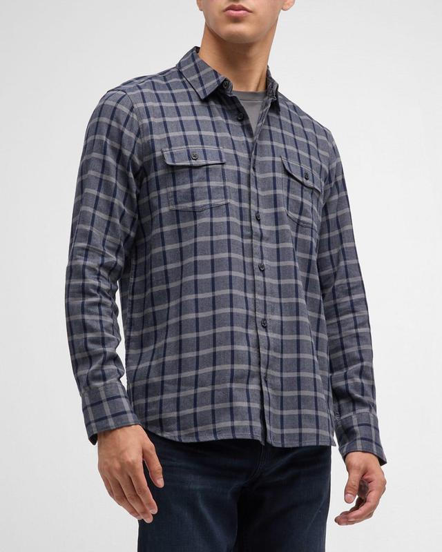 PAIGE Everett Plaid Flannel Button-Up Shirt Product Image