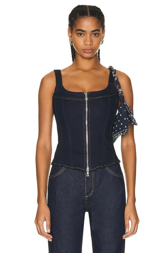 EB Denim Rainy Corset Denim-Dark. (also in S, XS). Product Image