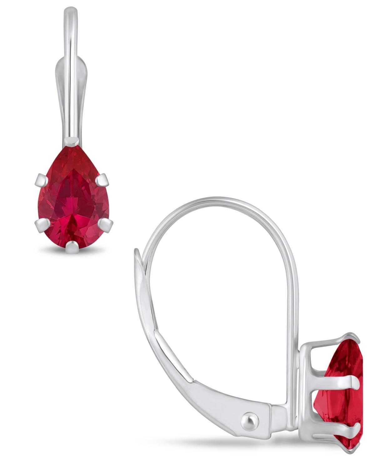 Celebration Gems 10k Gold Pear Shape Garnet Leverback Earrings, Womens, Red Product Image