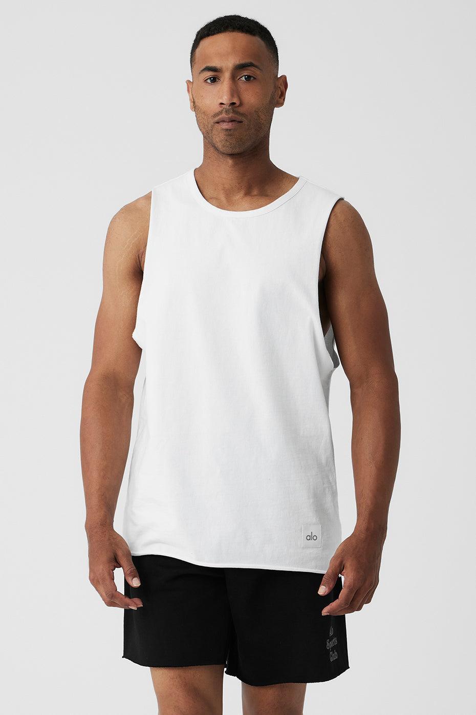 Society Raw Edge Tank - White Male Product Image