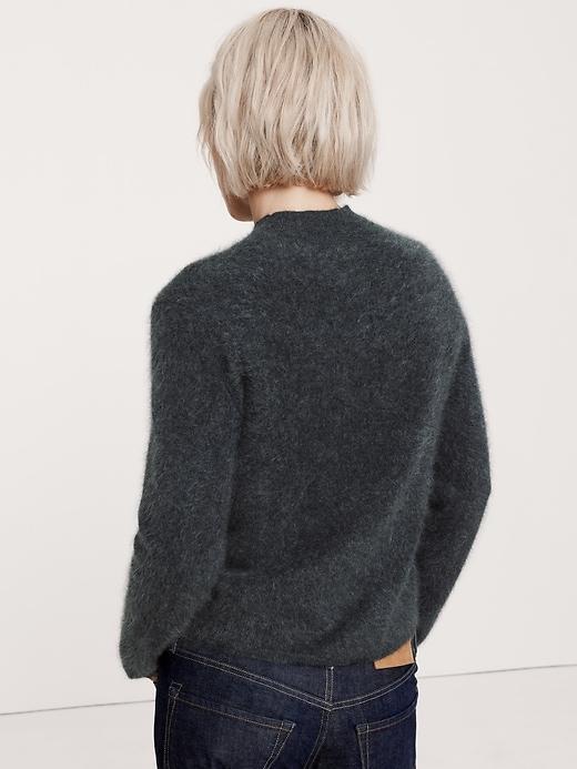 Brushed Cashmere Mock-Neck Sweater Product Image