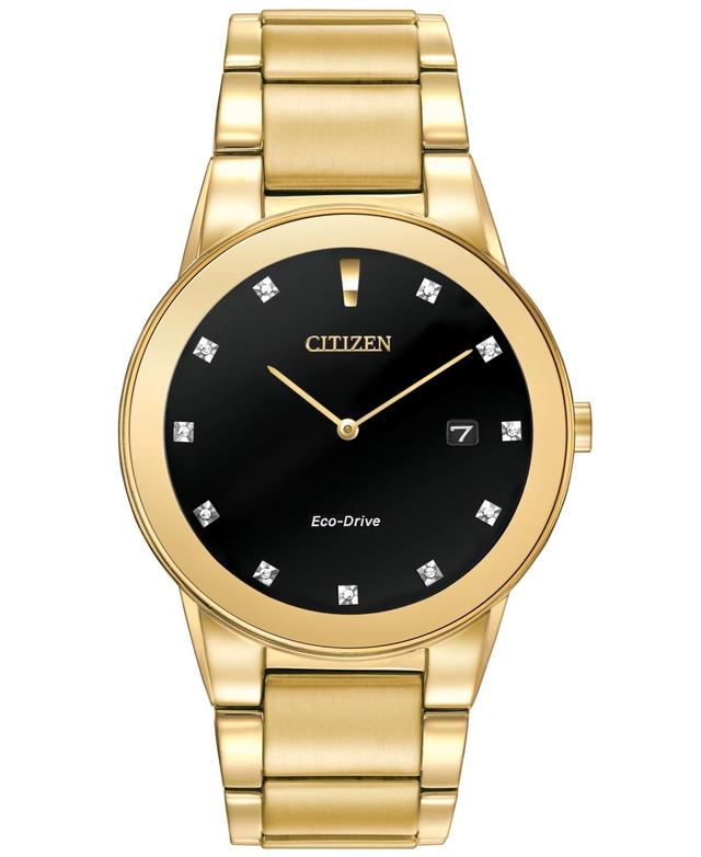 Citizen Mens Axiom Two Hand Gold Stainless Steel Bracelet Watch Product Image