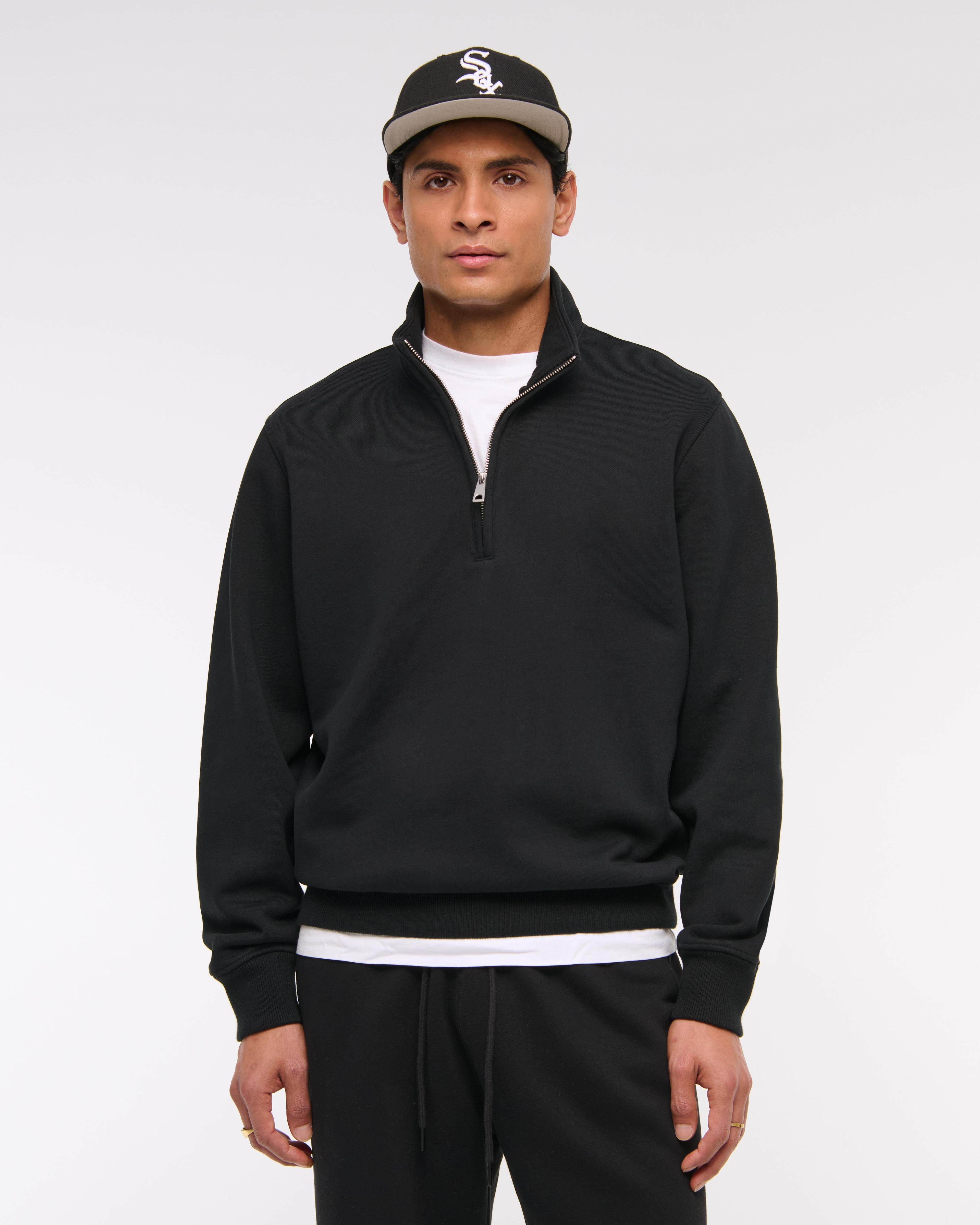 Essential Premium Heavyweight Half-Zip Sweatshirt Product Image