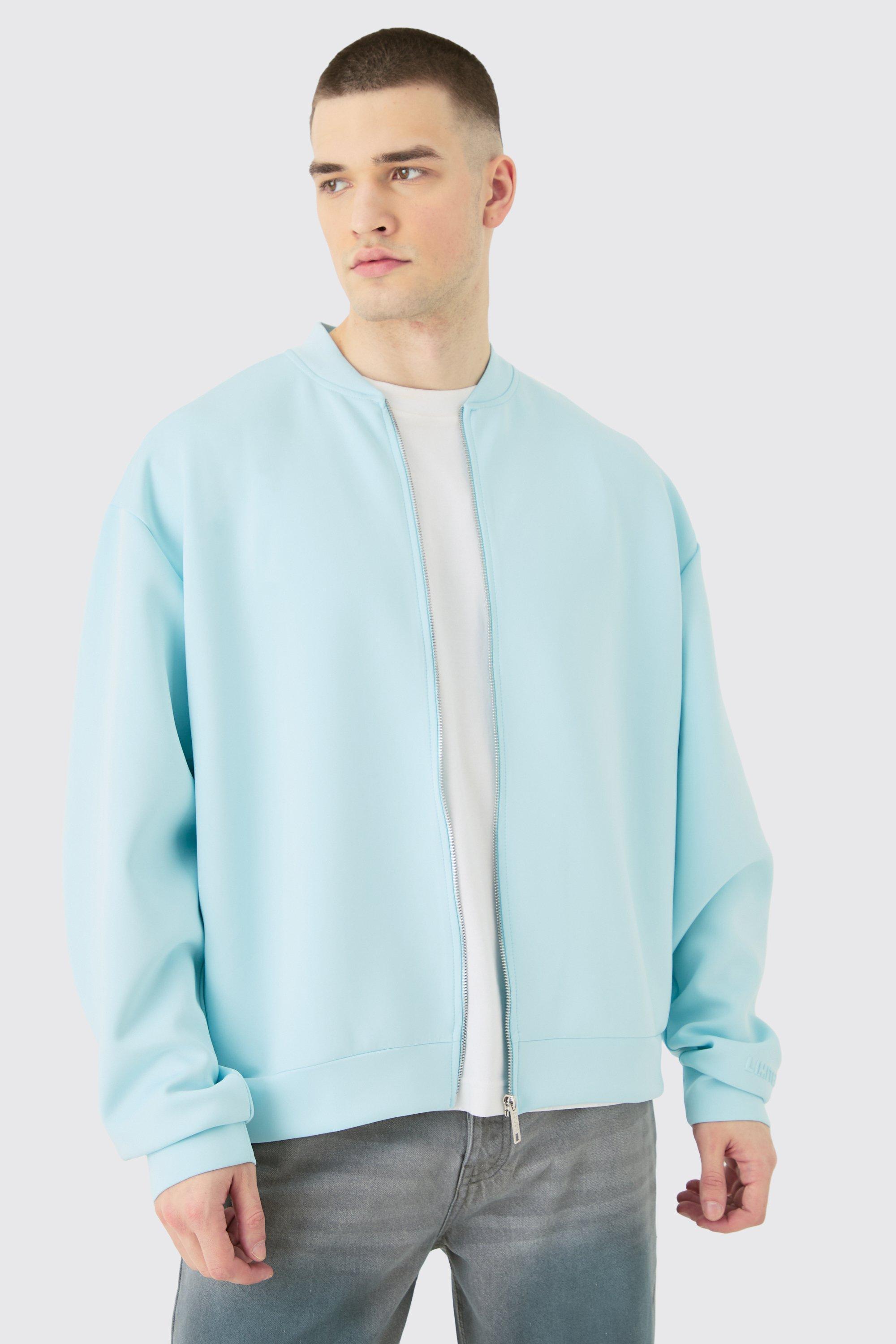 Tall Oversized Boxy Scuba Bomber Jacket | boohooMAN USA Product Image