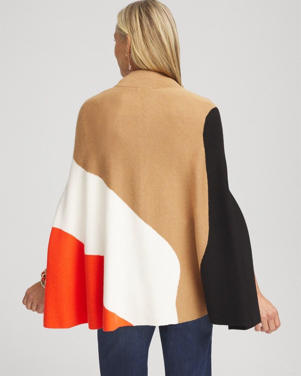 Colorblock Sweater Cape Product Image