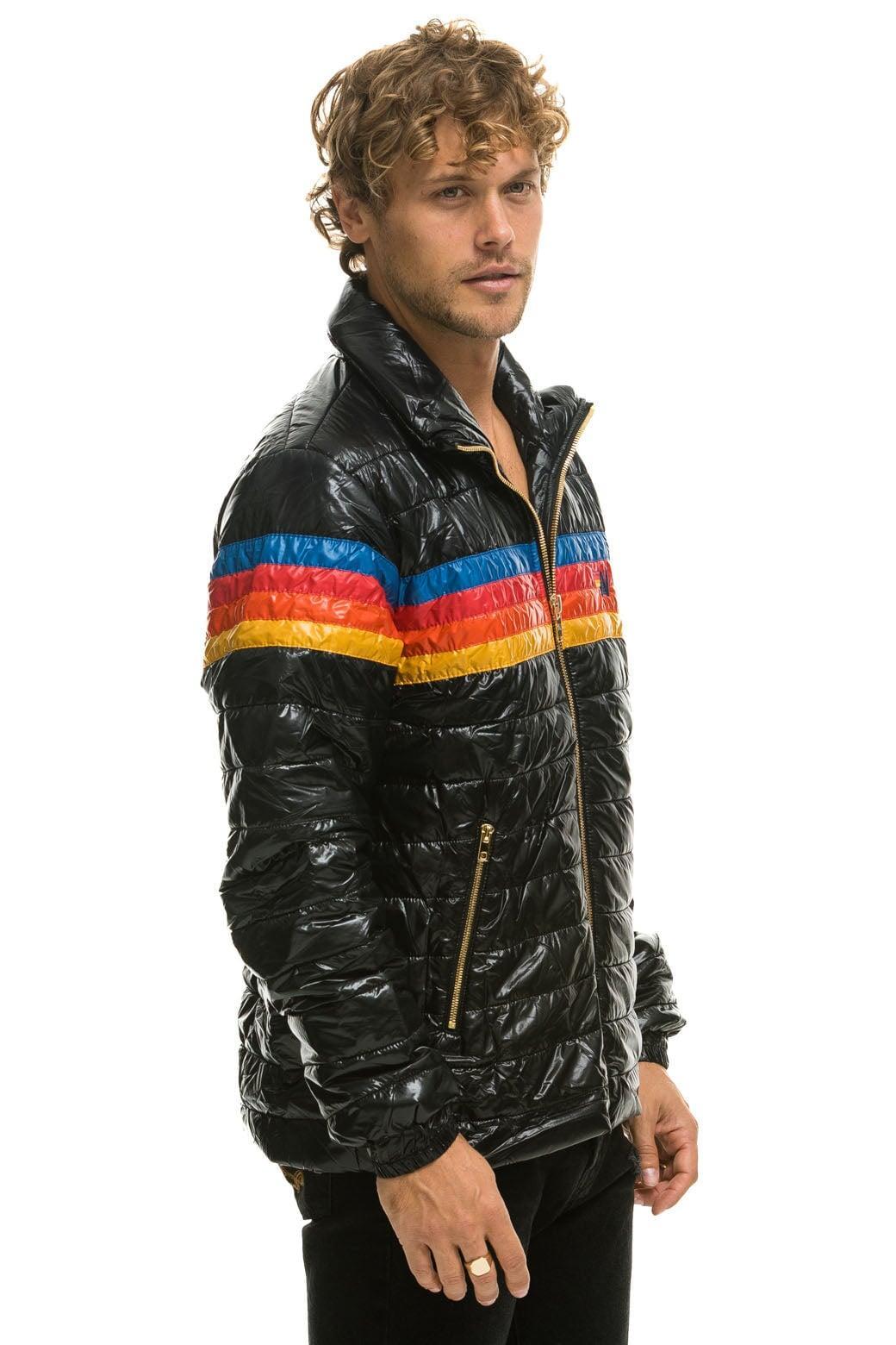 4 STRIPE TRAVELER JACKET - GLOSSY BLACK Male Product Image