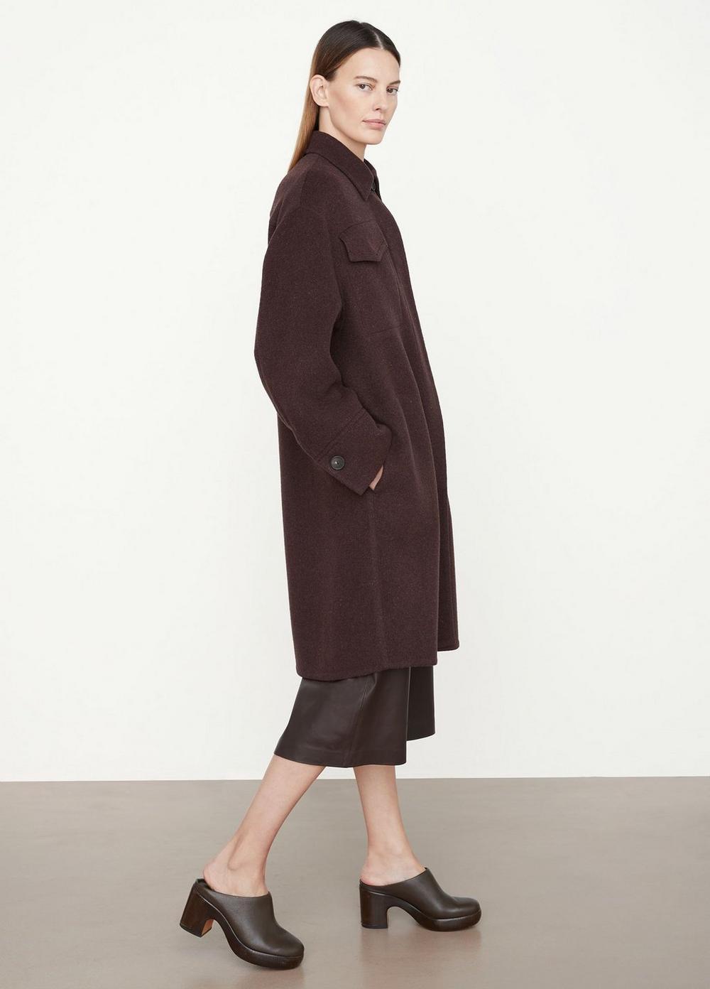 Brushed Wool Shirt Coat Product Image