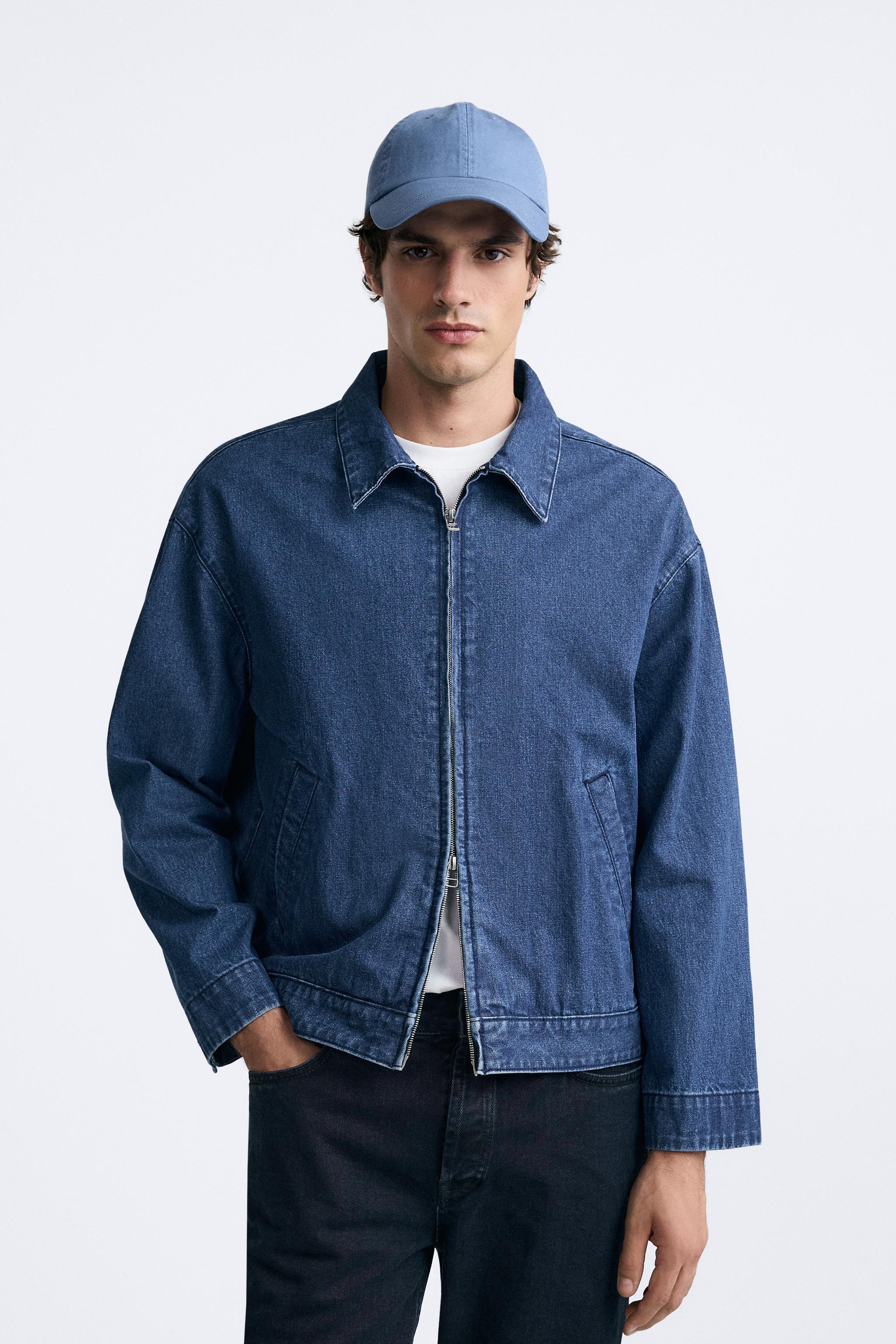 ZIPPERED DENIM JACKET Product Image