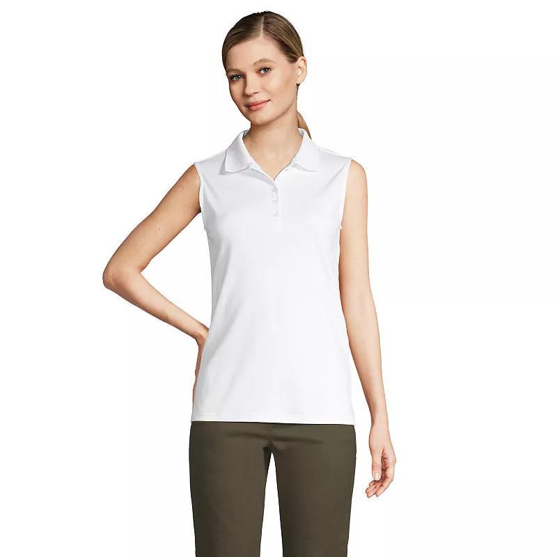 Womens Lands End Sleeveless Supima Cotton Polo Shirt Product Image