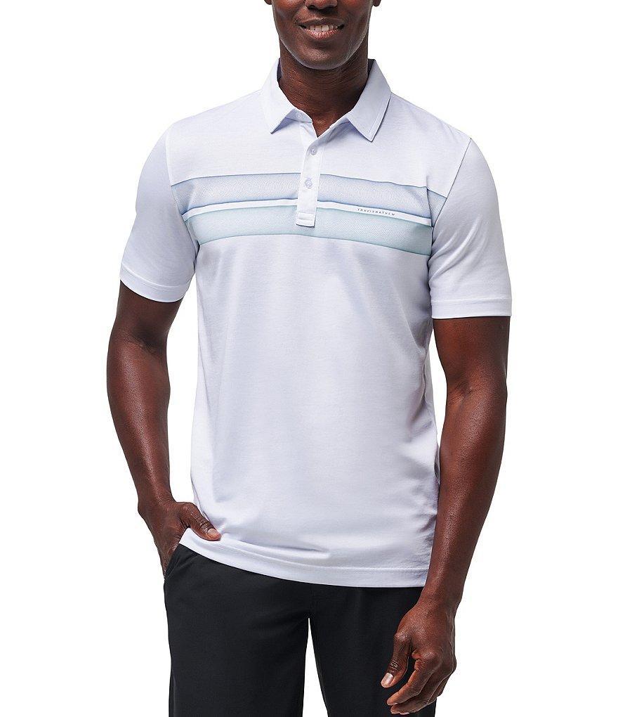 TravisMathew Ocean Time Modern Fit Short Sleeve Polo Shirt Product Image