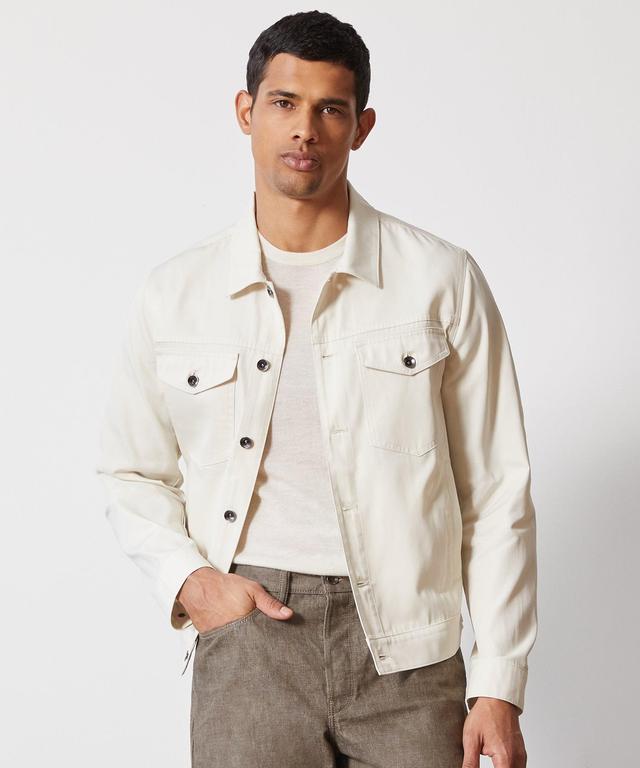 Italian Lightweight Dylan Jacket in Cream Product Image