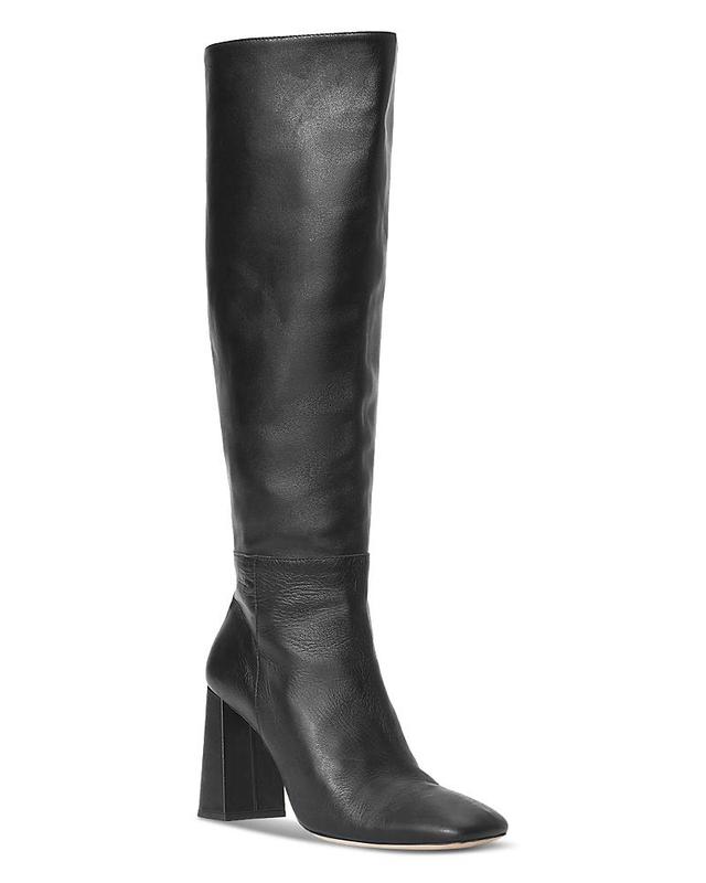 Womens Syd 95MM Leather Block-Heel Boots Product Image